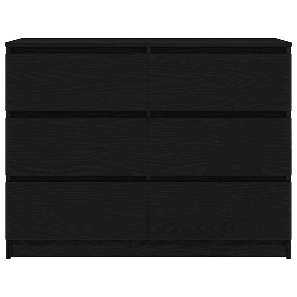 Skjenk Svart Eik 100x35x76 cm