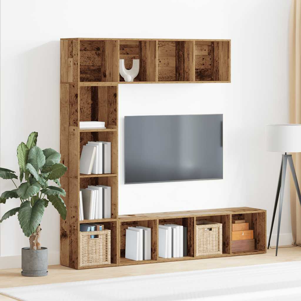 Bokhylle Gammelt Tre 3 stk