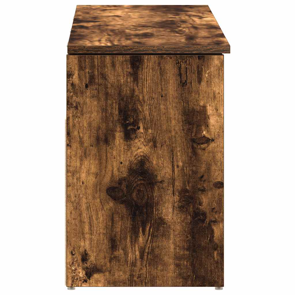 Skoskap Skohylle Skobenk Røkt Eik 102x30,5x45 cm