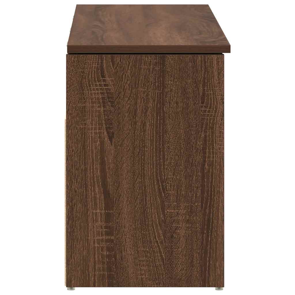 Skoskap Skohylle Skobenk Brun Eik 102x30,5x45 cm