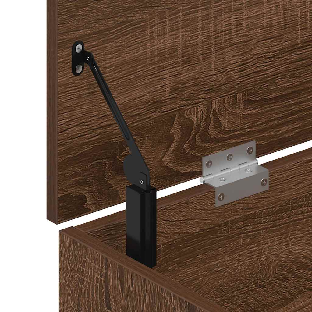 Skoskap Skohylle Skobenk Brun Eik 102x30,5x45 cm