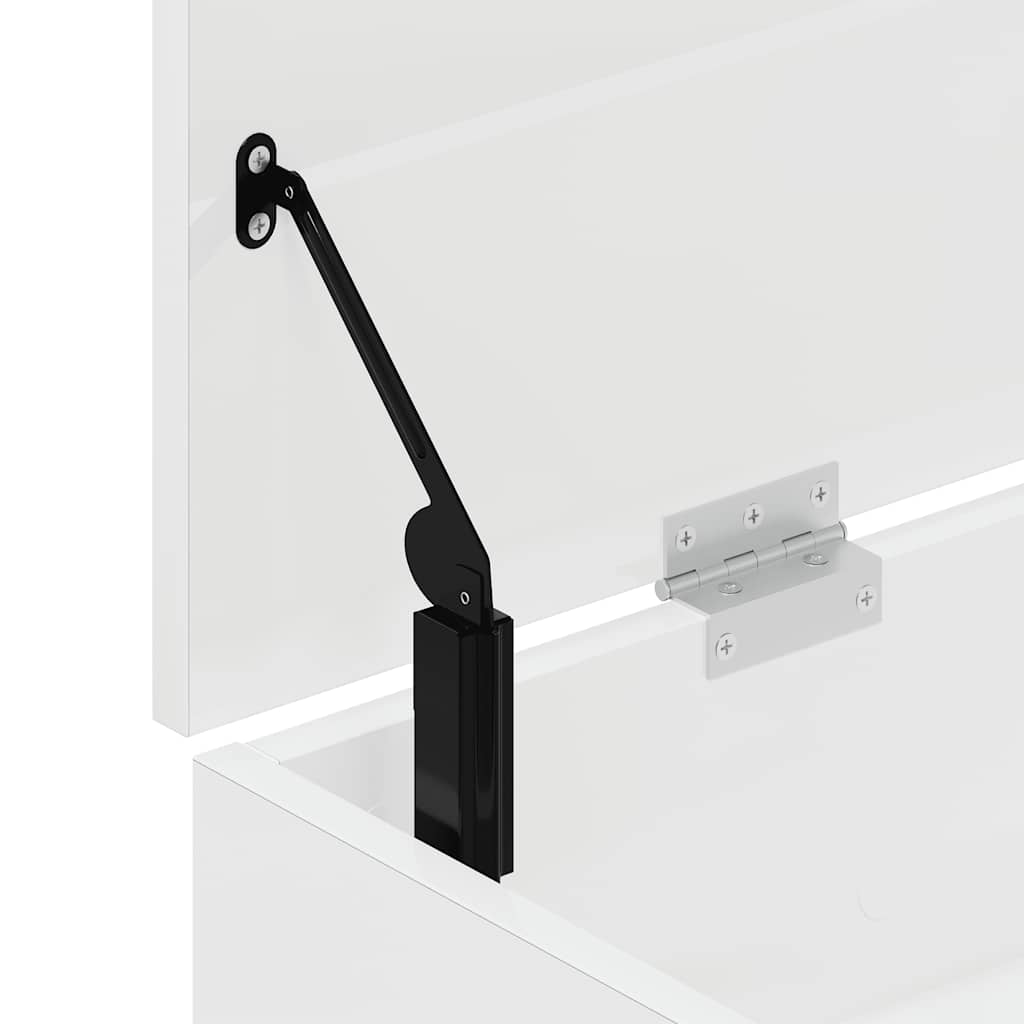 Skoskap Skohylle Skobenk Høyglans Hvit 102x30,5x45 cm