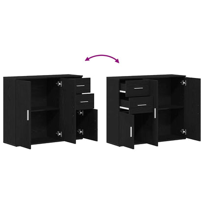 Skjenk Svart Eik 91x29,5x75 cm