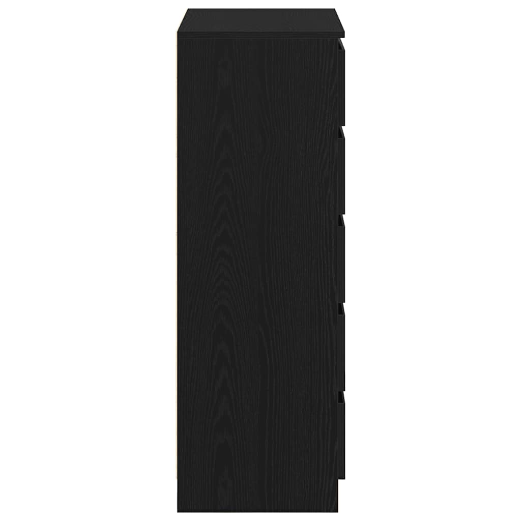 Kommode Svart Eik 60x36x103 cm