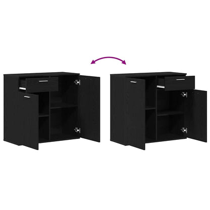 Skjenk Svart Eik 80x36x75 cm