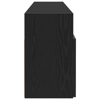 TV-Møbel Svart Eik TV-benk med LED-lys 120x30x50 cm