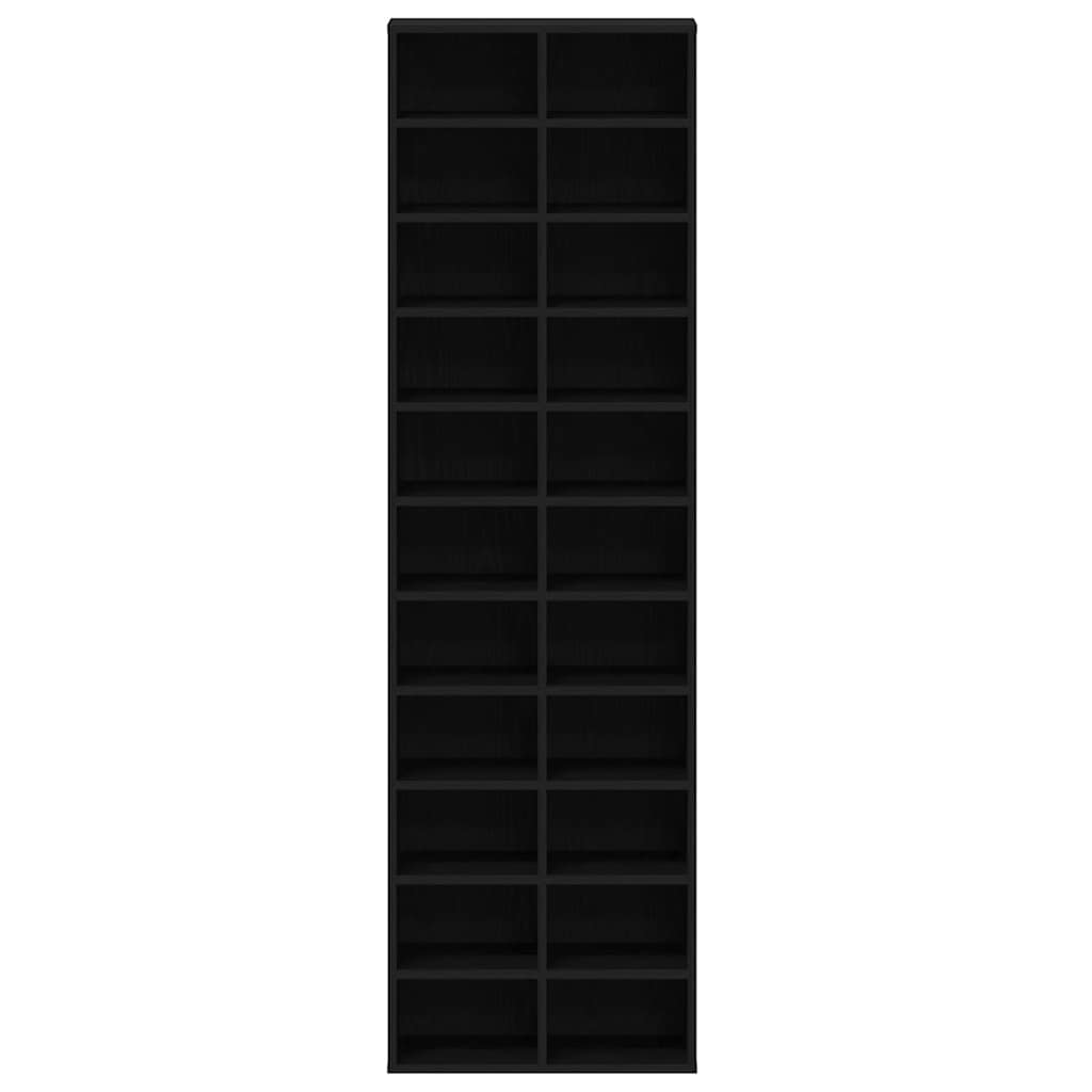 Skoskap Skohylle Skobenk Svart Eik 54x34x183 cm