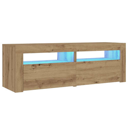 Nattbord 2 stk med LED artisan eik 60x35x40 cm