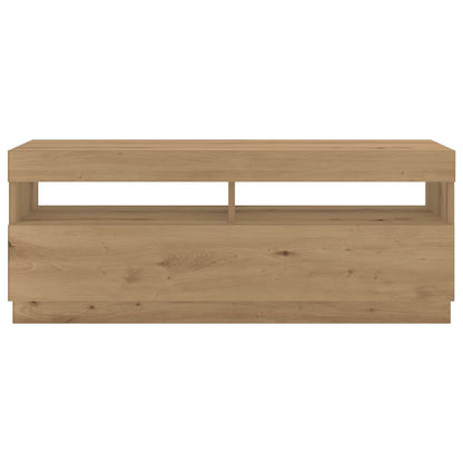 TV-Møbel Artisan Eik TV-benk med LED-lys 300x35x40 cm