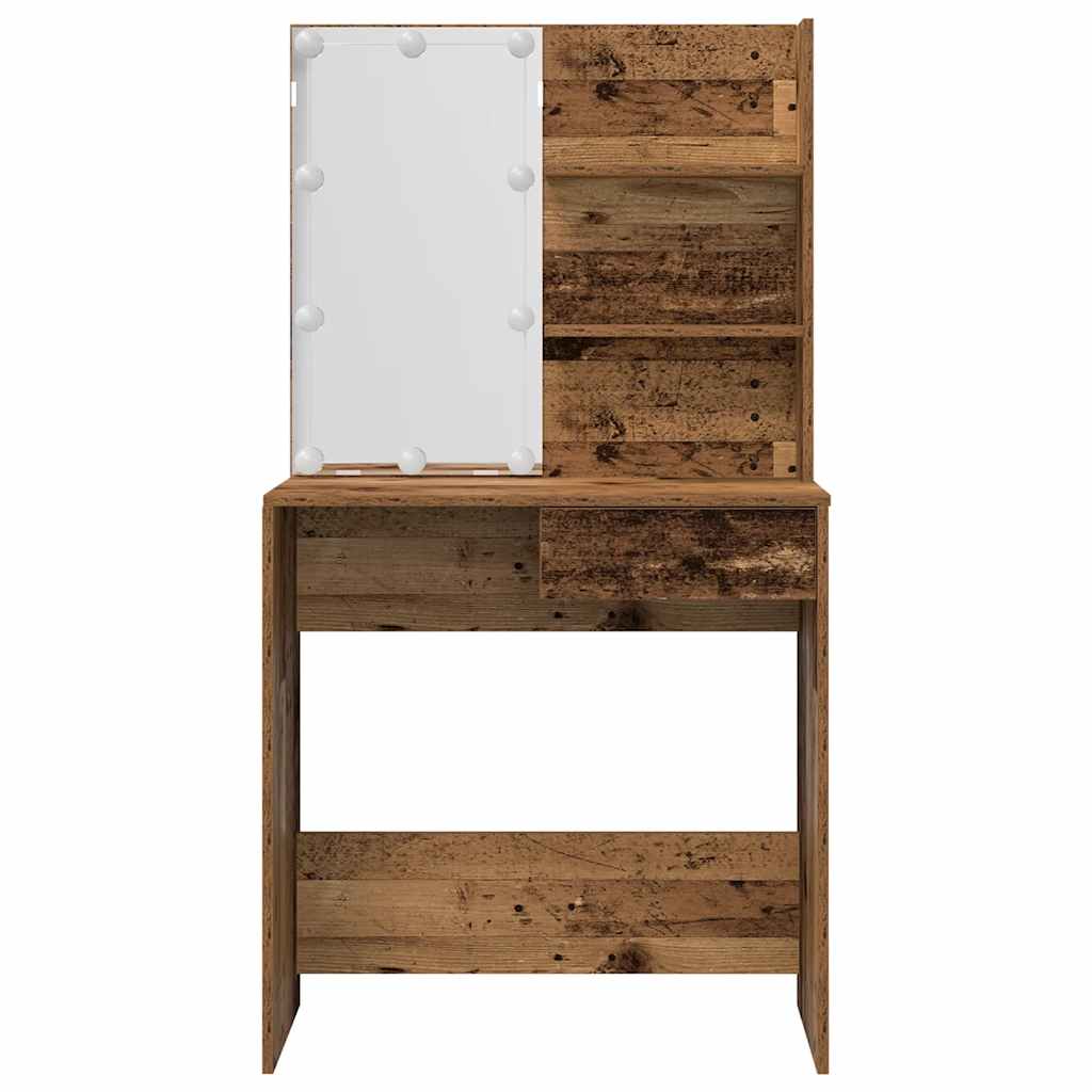Sminkebord Gammelt Tre Sett LED