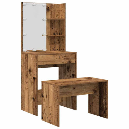 Sminkebord Gammelt Tre Sett LED