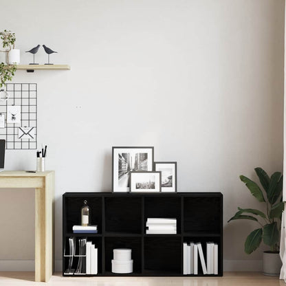 Bokhylle Svart Eik 66x30x130 cm