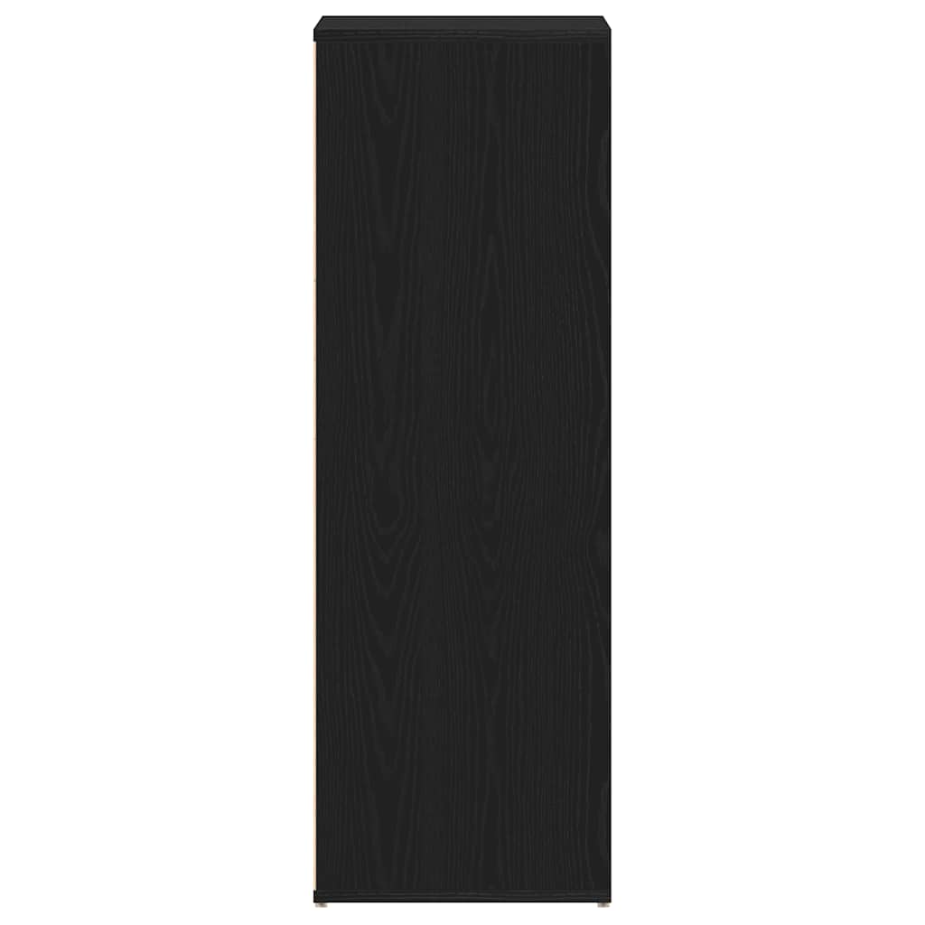 Skoskap Skohylle Skobenk Svart Eik 54x34x100,5 cm