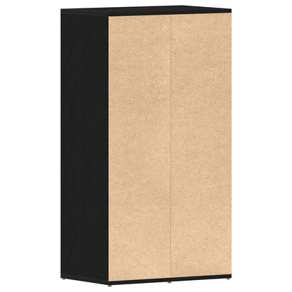 Skoskap Skohylle Skobenk Svart Eik 54x34x100,5 cm