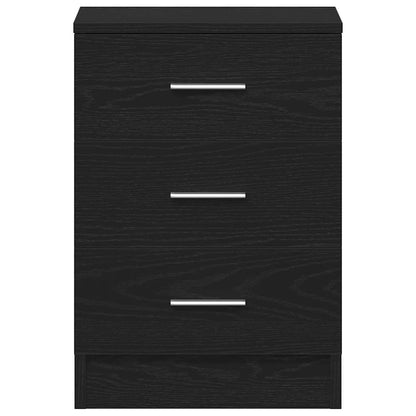 Nattbord Sengbord Svart Eik 38x35x55 cm