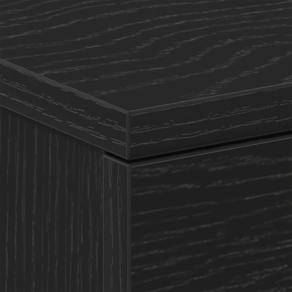 Nattbord Sengbord Svart Eik 38x35x55 cm