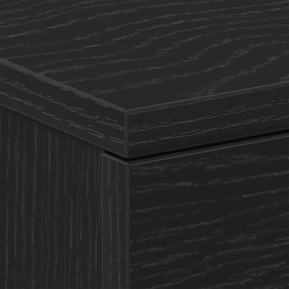 Nattbord Sengbord Svart Eik 38x35x55 cm