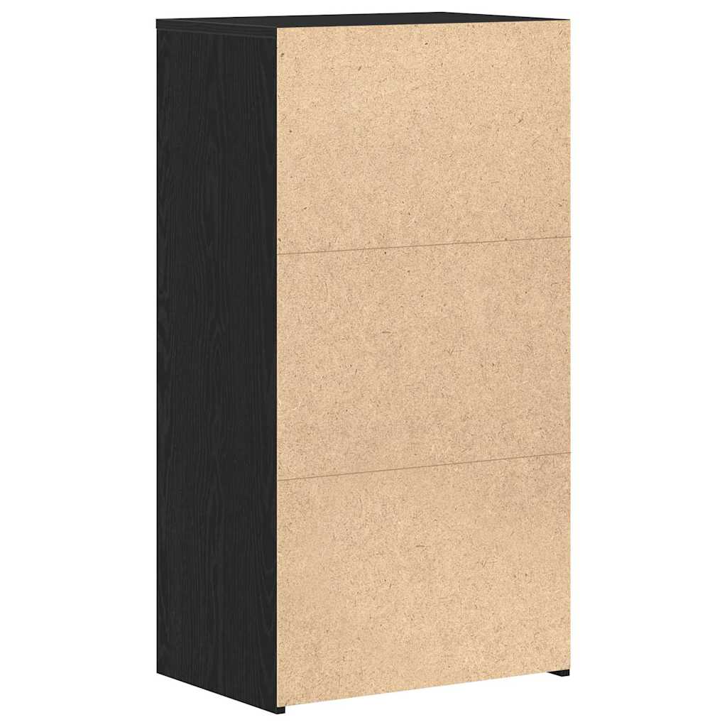 Kommode Svart Eik med 6 skuffer 50x34x96 cm