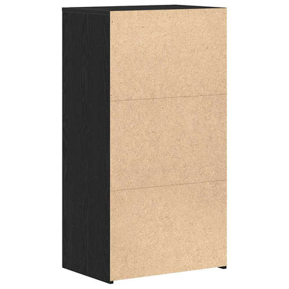 Kommode Svart Eik med 6 skuffer 50x34x96 cm