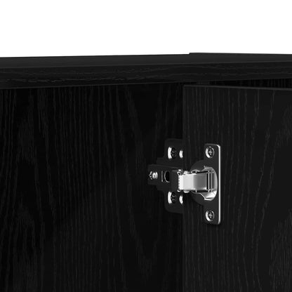 Bokhylle Svart Eik Romdeler 60,5x30x90 cm