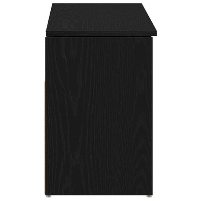 Skoskap Skohylle Skobenk Svart Eik 102x30,5x45 cm