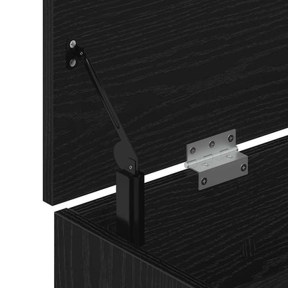 Skoskap Skohylle Skobenk Svart Eik 102x30,5x45 cm