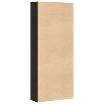 Bokhylle Svart Eik 80x30x189 cm