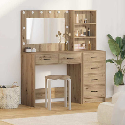 Sminkebord 2 pcs Brun 78.5 x 41 x 135 cm Konstruert tre