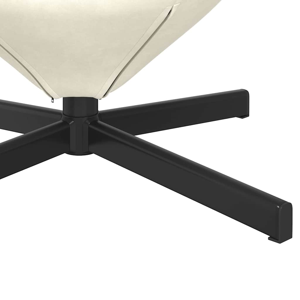 Lenestol Krem Eggstol 63 x 73 x 90 cm Fløyel