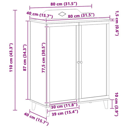 Skap Hvit Tavleskap med hylle med lagring med dør