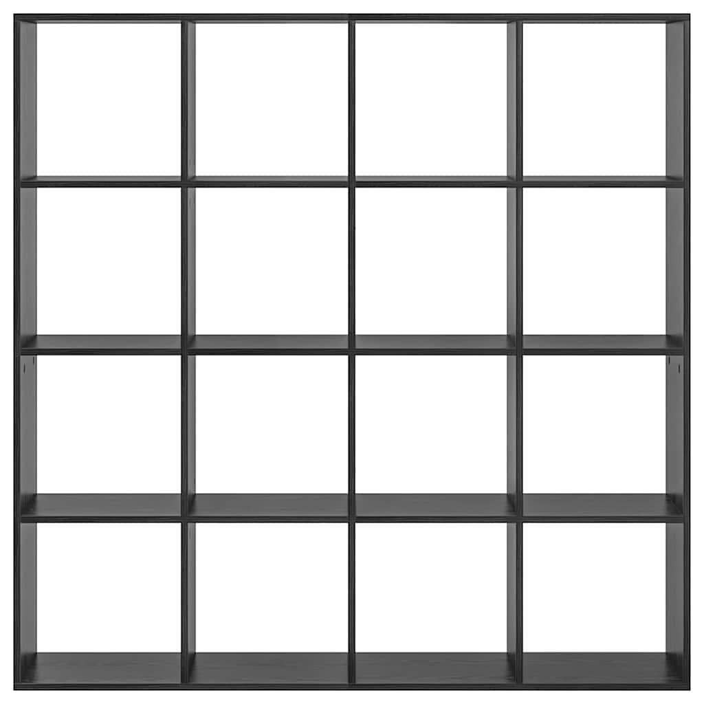 Bokhylle Svart Eik 137.5 x 29 x 137.5 cm