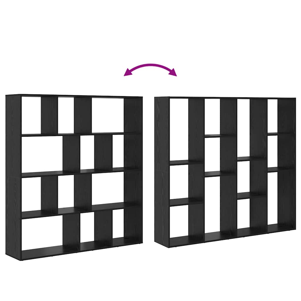 Bokhylle Svart Eik 132 x 29 x 141.5 cm