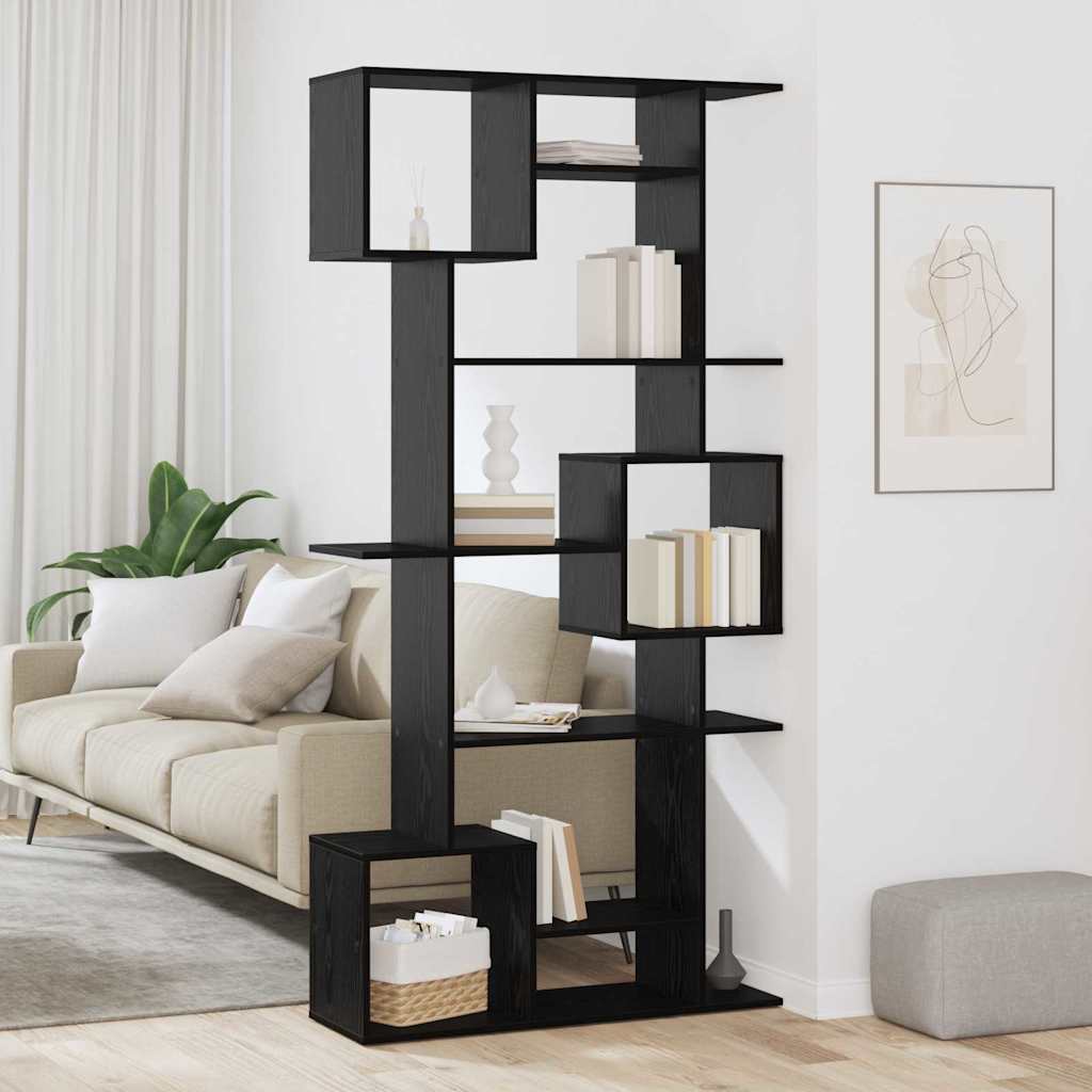 Bokhylle Svart Eik 92 x 29 x 188 cm