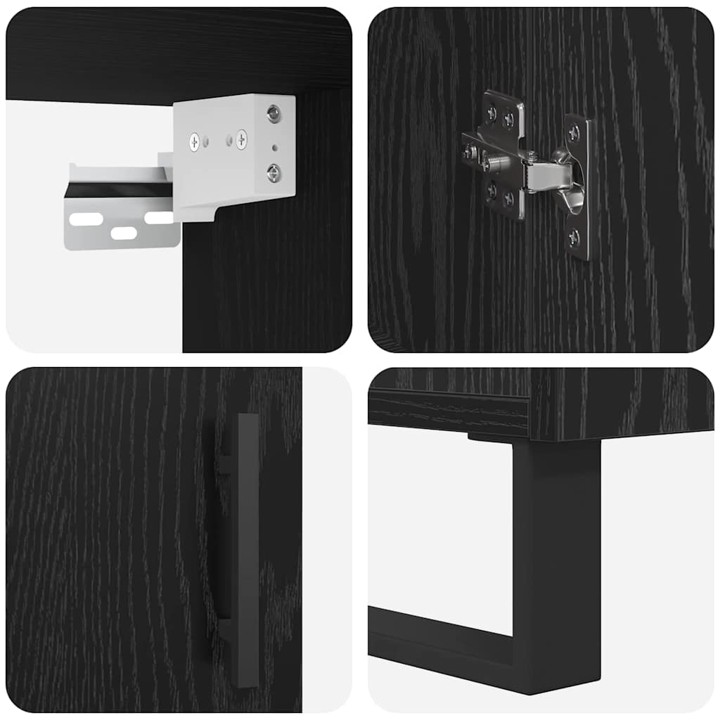 Skap Svart Eik 69.5 x 34 x 90 cm