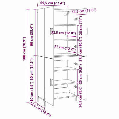 Skap Artisan Eik 69.5 x 34 x 180 cm