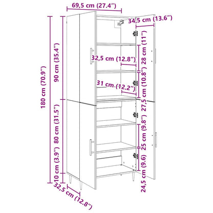 Skap Artisan Eik 69.5 x 34 x 180 cm