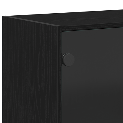 Skjenk Svart Eik 102x37x75,5 cm Konstruksjons Tre