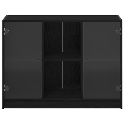 Skjenk Svart Eik 102x37x75,5 cm Konstruksjons Tre