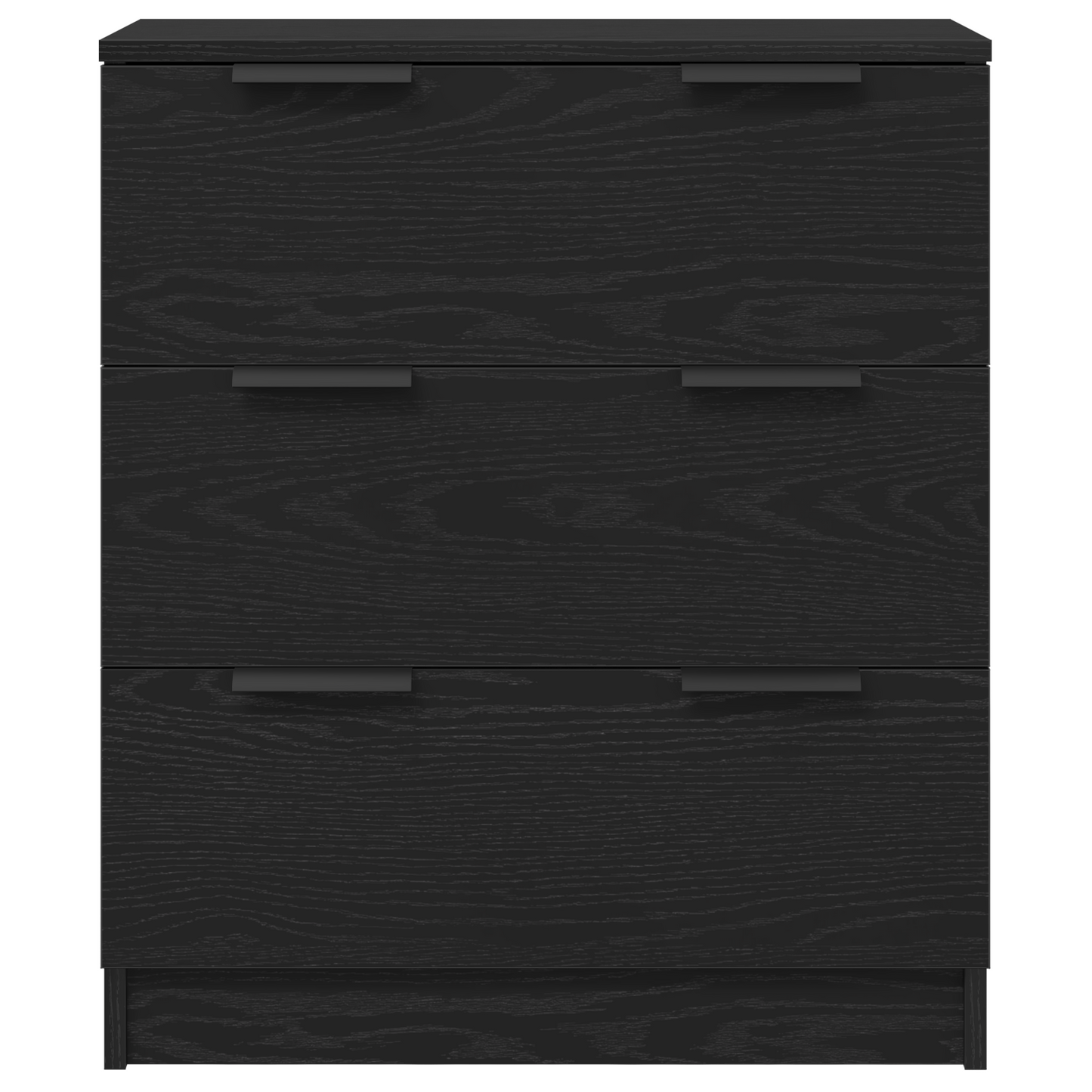 Sidebord Svart 3-delt