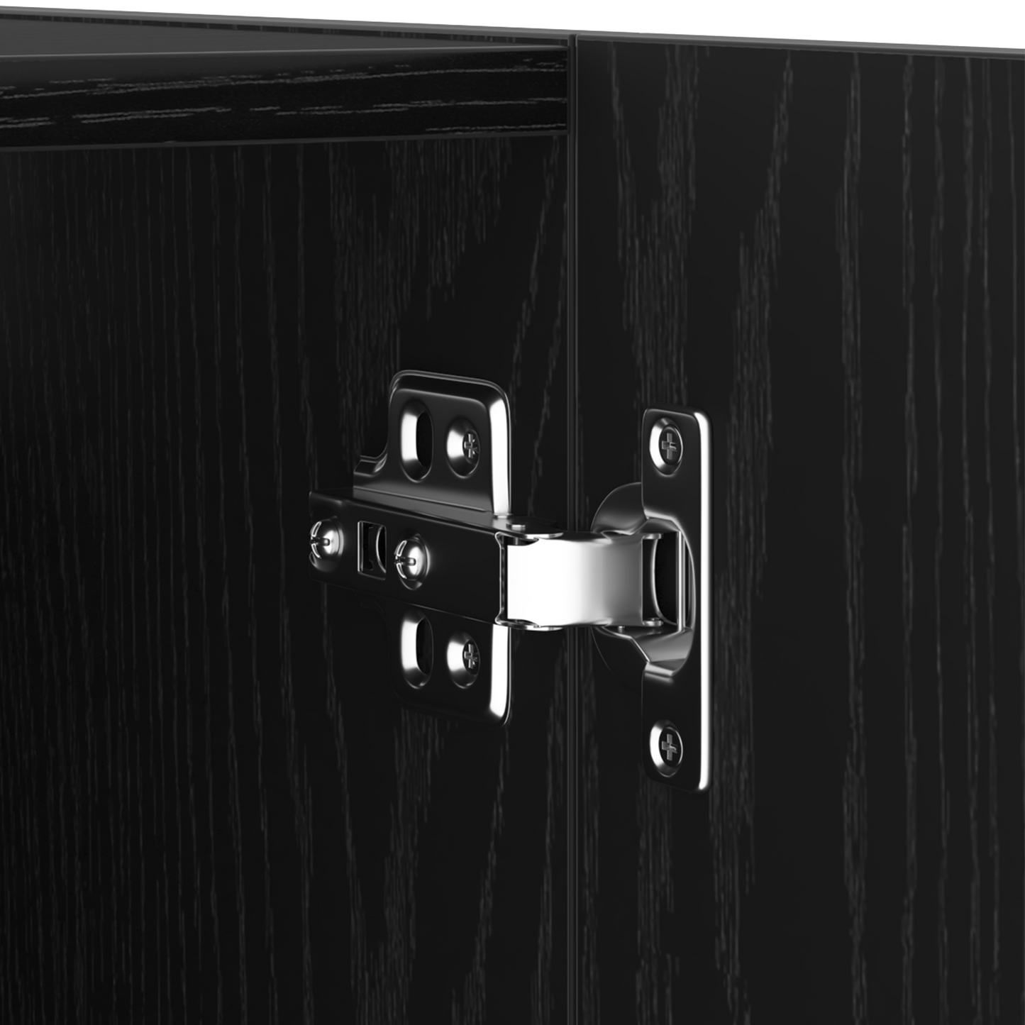 TV-Møbel Svart Eik 12 Delt TV Benk Set Veggmontert Konstruksjonstre