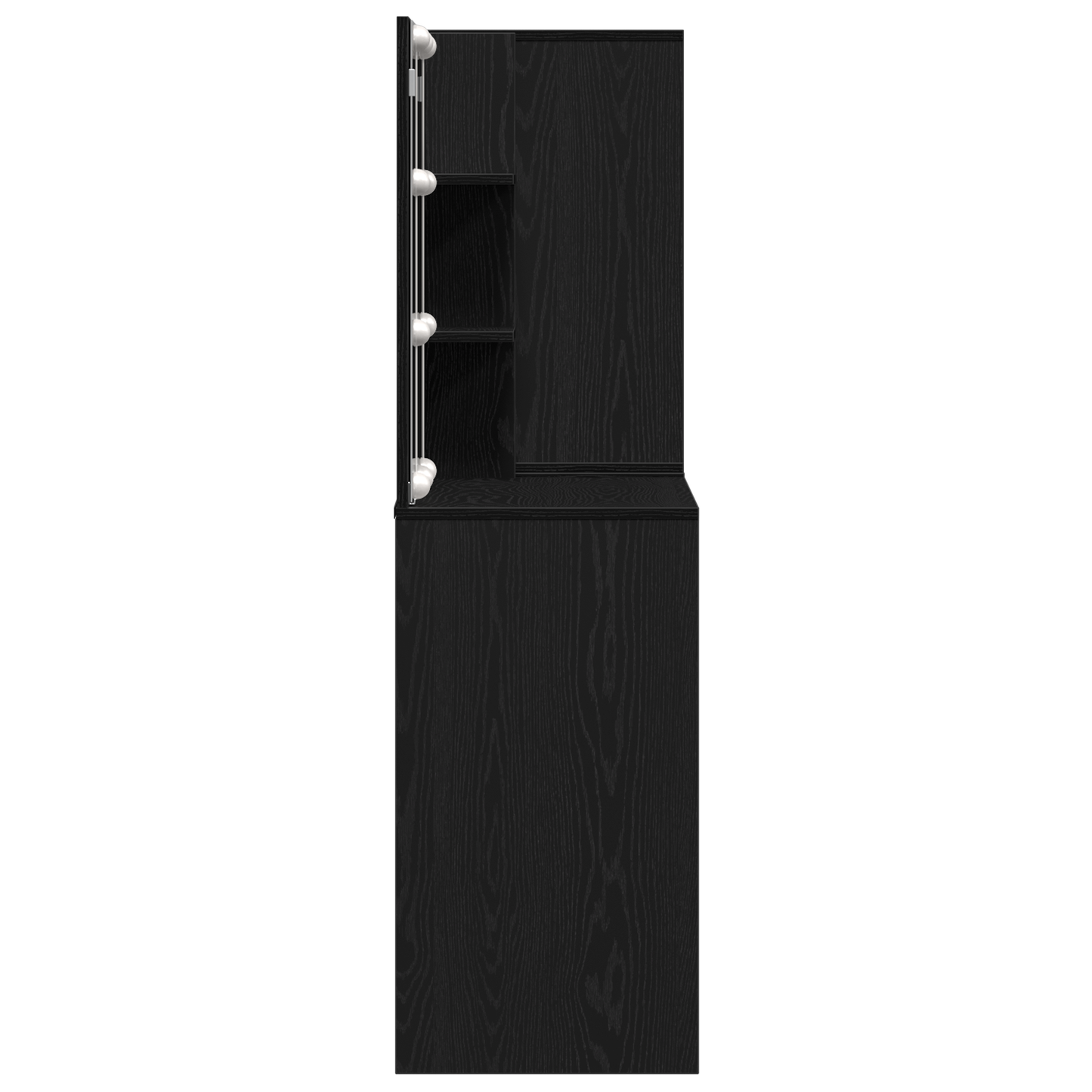 Sminkebord Svart Eik LED 2 skap