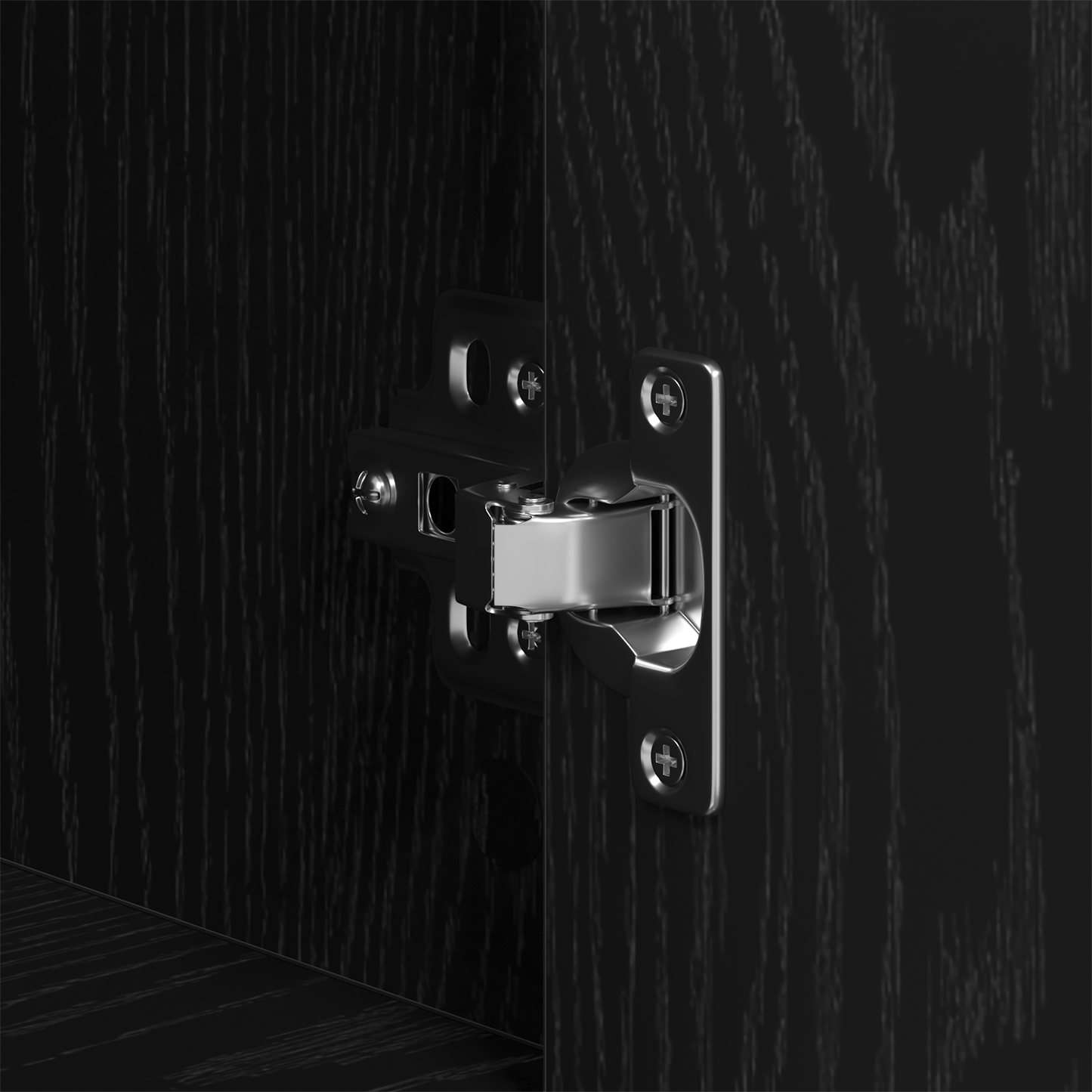 Sidebord Svart Eik 3 stk