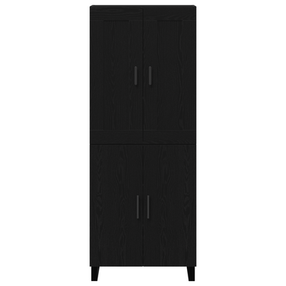 Skap Svart Eik 69.5x34x180 cm Teknisk Tre