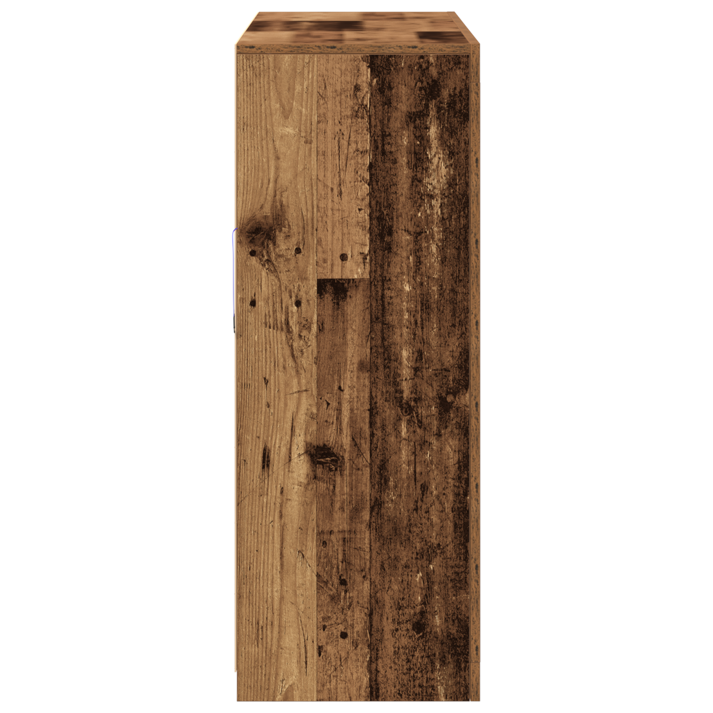 Skjenk Gammelt Tre med LED-lamper 163x37x100 cm