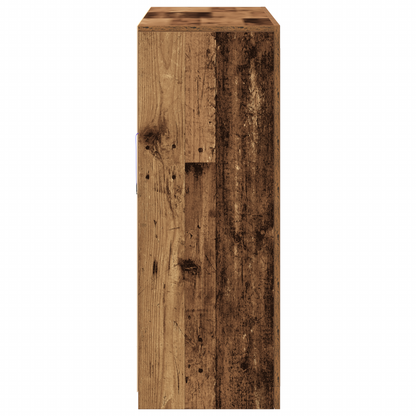 Skjenk Gammelt Tre med LED-lamper 163x37x100 cm