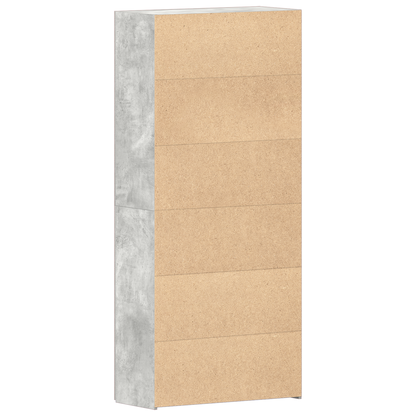 Skoskap Skohylle Skobenk Betonggrå 80x35,5x180 cm