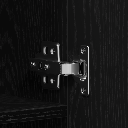 Skoskap Skohylle Skobenk Svart Eik 80x35,5x180 cm