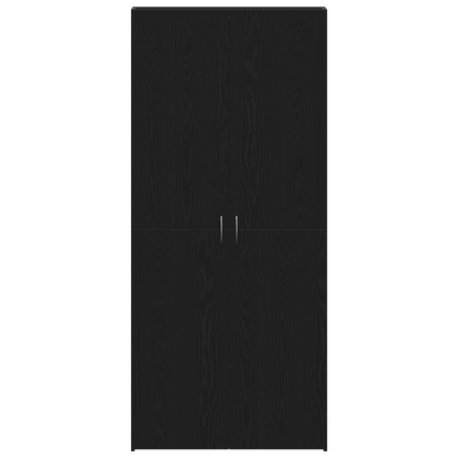 Skoskap Skohylle Skobenk Svart Eik 80x35,5x180 cm