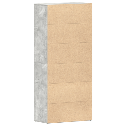 Skoskap Skohylle Skobenk Betonggrå 80x39x180 cm