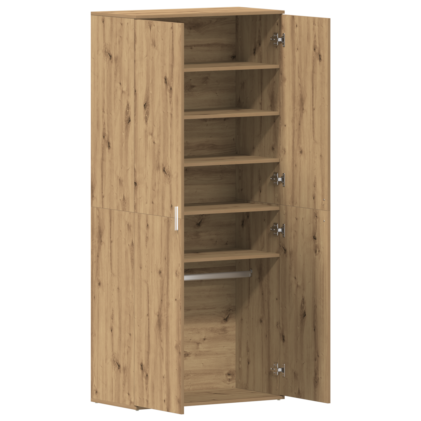 Skoskap Skohylle Skobenk Brun Eik 80x39x180 cm